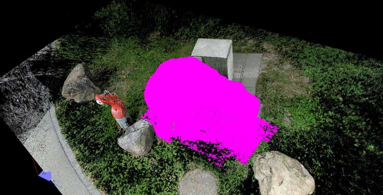 Ansicht von schräg oben