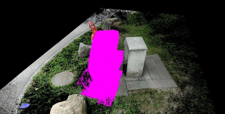 Ansicht von schräg oben